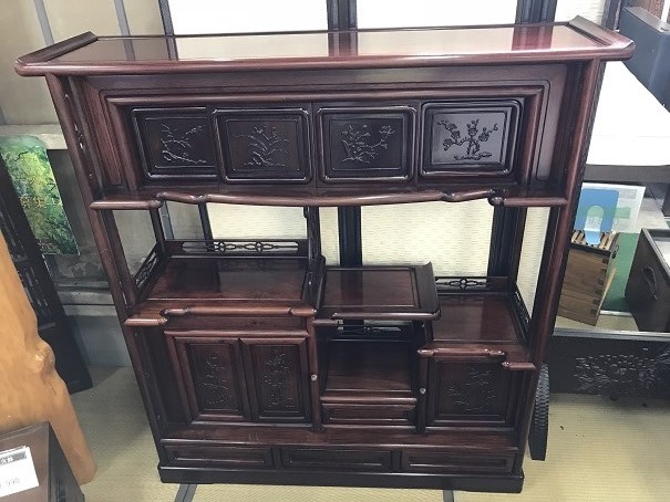 和　唐木　インテリア　飾り棚　(中古)1680 唐木(紫檀)飾り棚買取致しました|愛品館八千代店 | リサイクルショップ