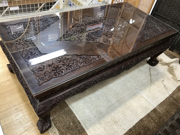 動画付)アジアン彫刻テーブル買取致しました|愛品館八千代店 