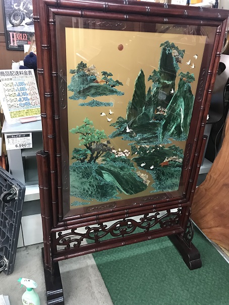 中国 両面石細工絵衝立買取致しました|愛品館八千代店 | リサイクル 