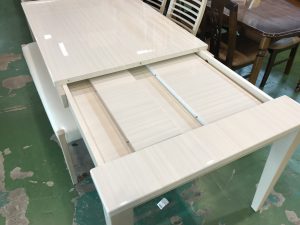 シギヤマ家具伸長式ベンチダイニング4点SET (3)