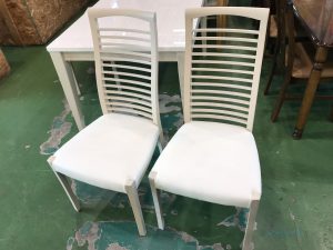 シギヤマ家具伸長式ベンチダイニング4点SET (4)