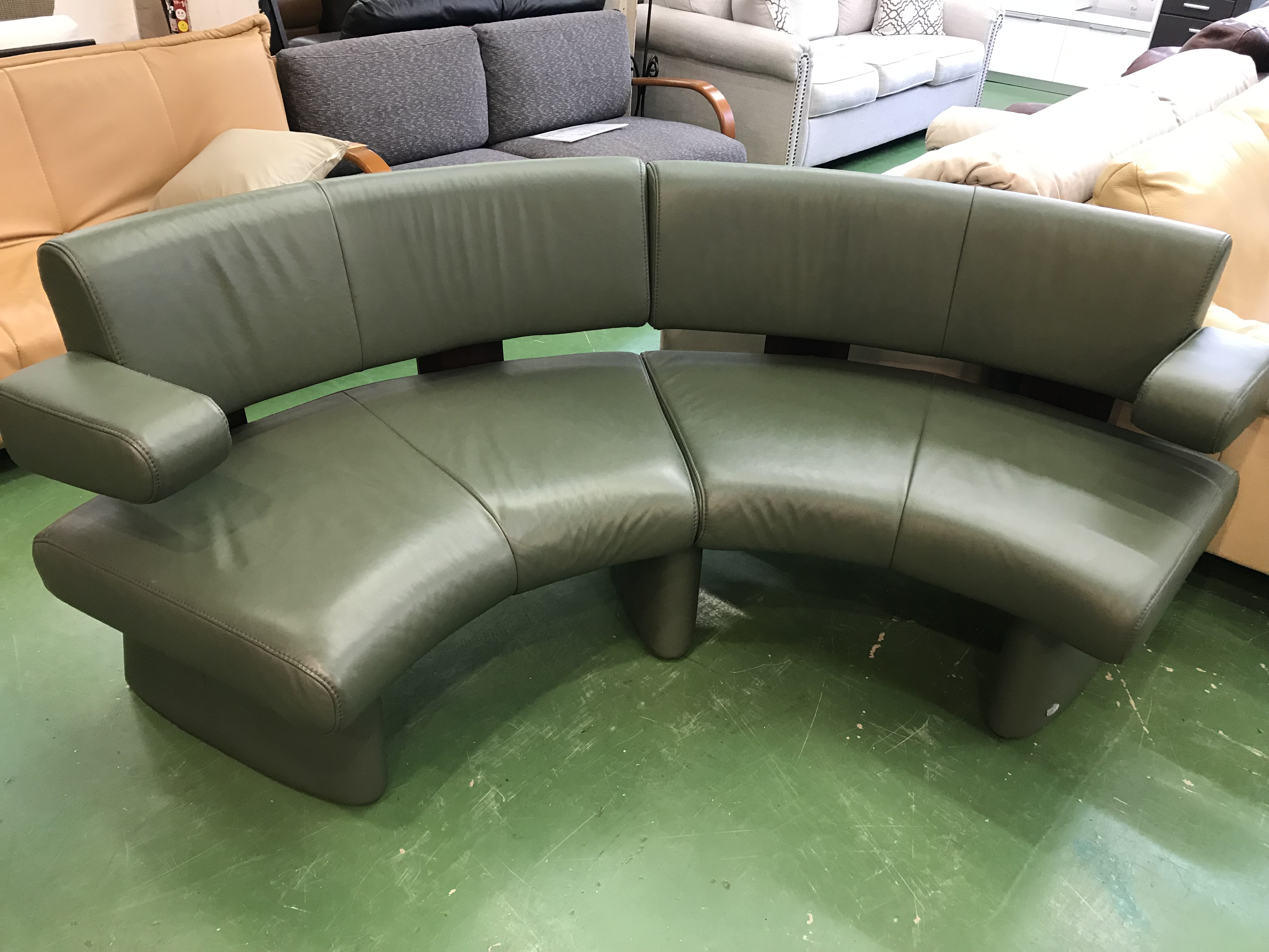 » himolla ヒモラ IDC大塚家具 ラウンドダイニングベンチソファ 家具家電専門店のリサイクルショップ愛品館八千代店 リサイクル
