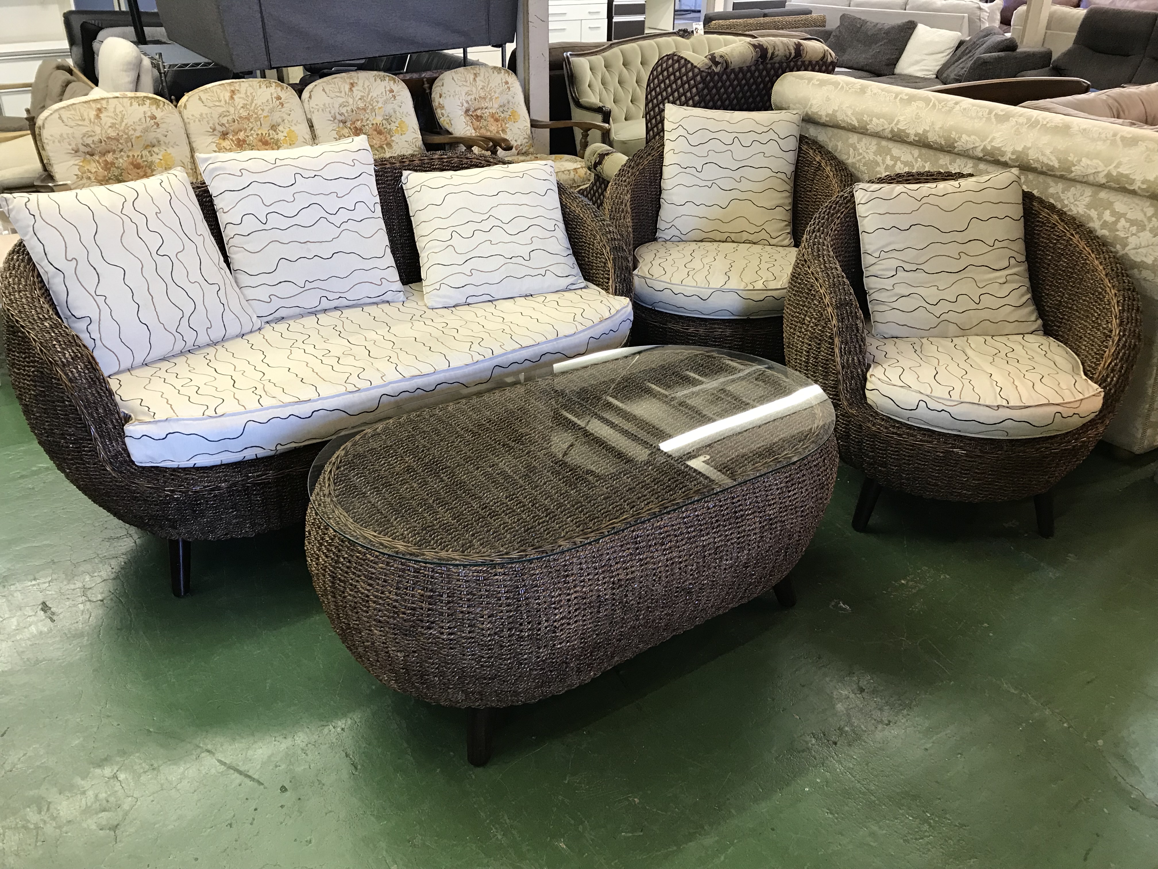» アジアン応接ソファ4点セット入荷!! 家具専門リサイクルショップ愛品館八千代店 リサイクルショップ 中古品の買取は愛品倶楽部・愛品館