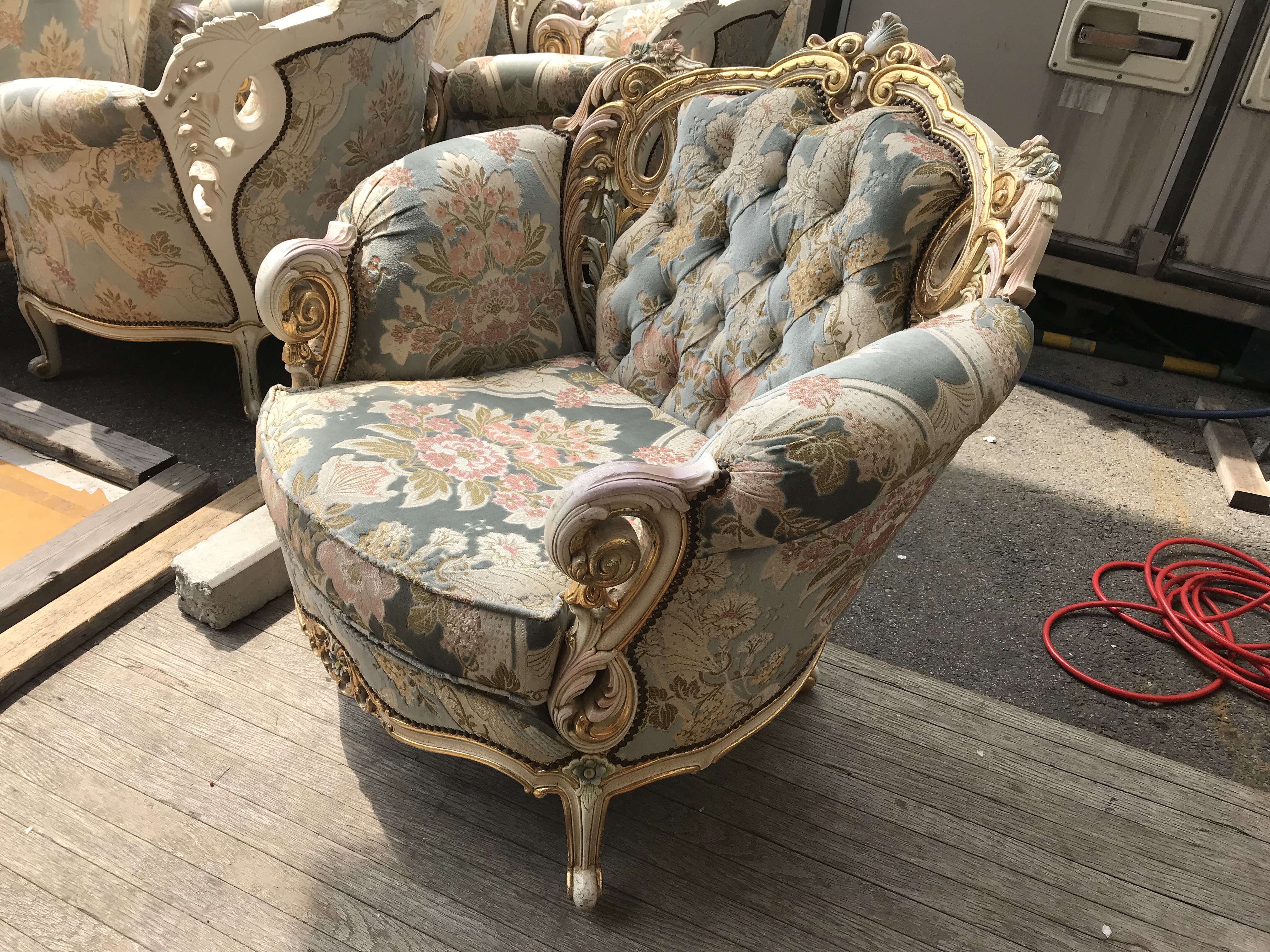» リオファニチャー｜Rio furniture｜ロココ調1人掛ソファ ｜家具専門リサイクルショップ愛品館八千代店 リサイクルショップ