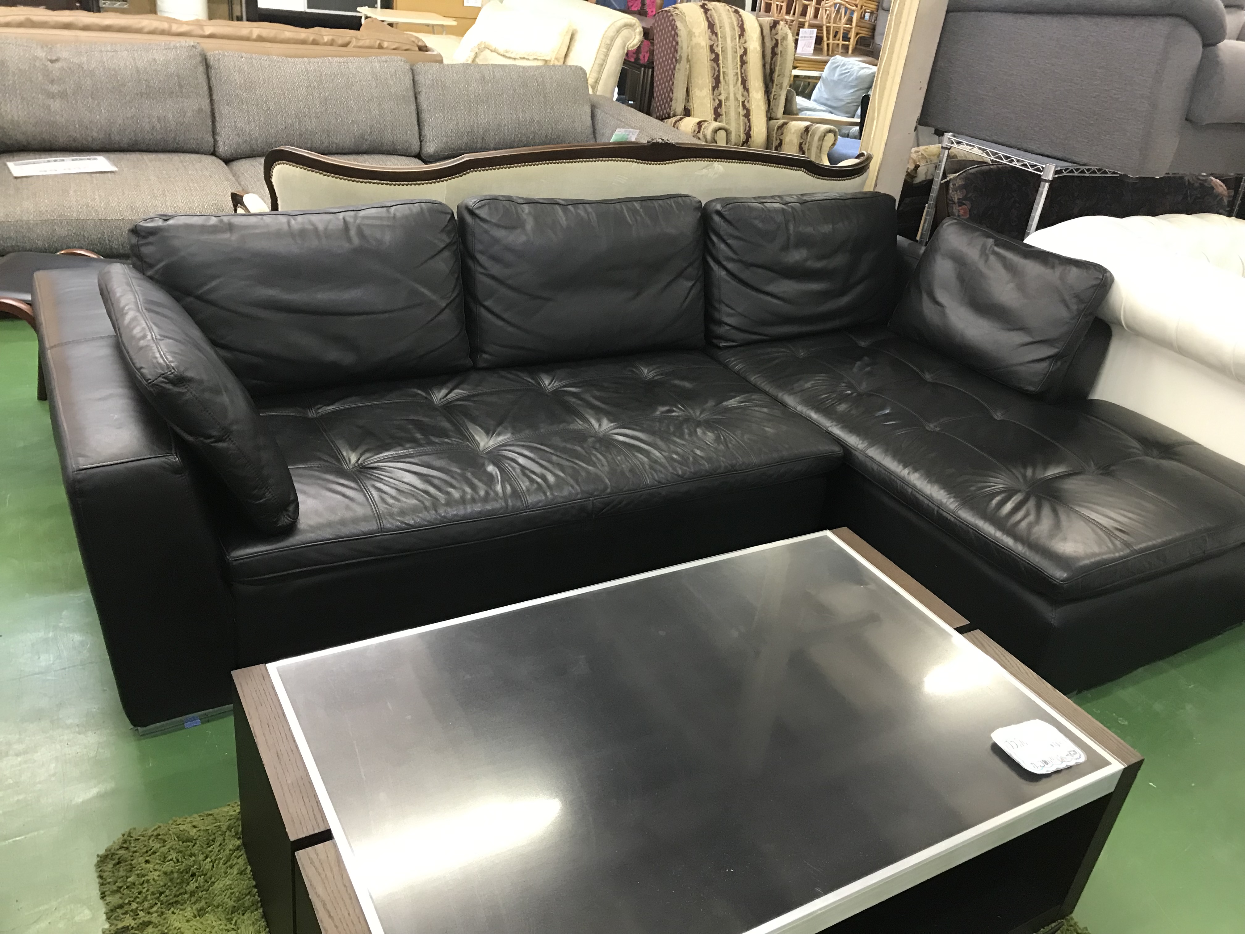 » ニトリ 本革カウチソファ ダブルライン入荷!! 家具専門リサイクルショップ愛品館八千代店 リサイクルショップ 中古品の買取は愛品倶楽部・愛品館