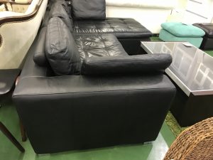 ニトリ本革カウチソファダブルライン (3)