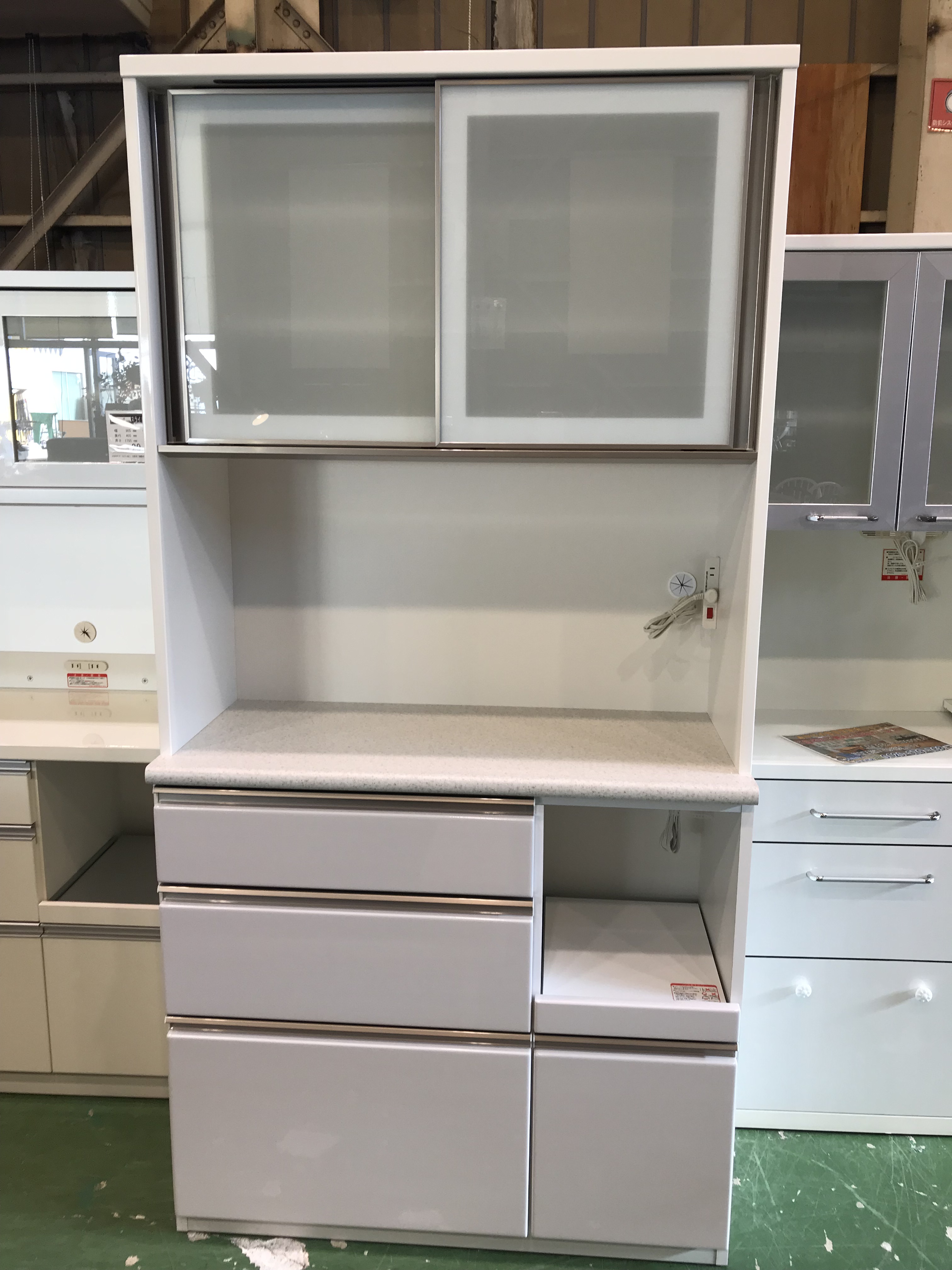 ニトリのキッチンボード アルミナ2 幅100cm 入荷 家具専門リサイクルショップ愛品館八千代店 リサイクルショップ 中古品の買取は愛品倶楽部 愛品館