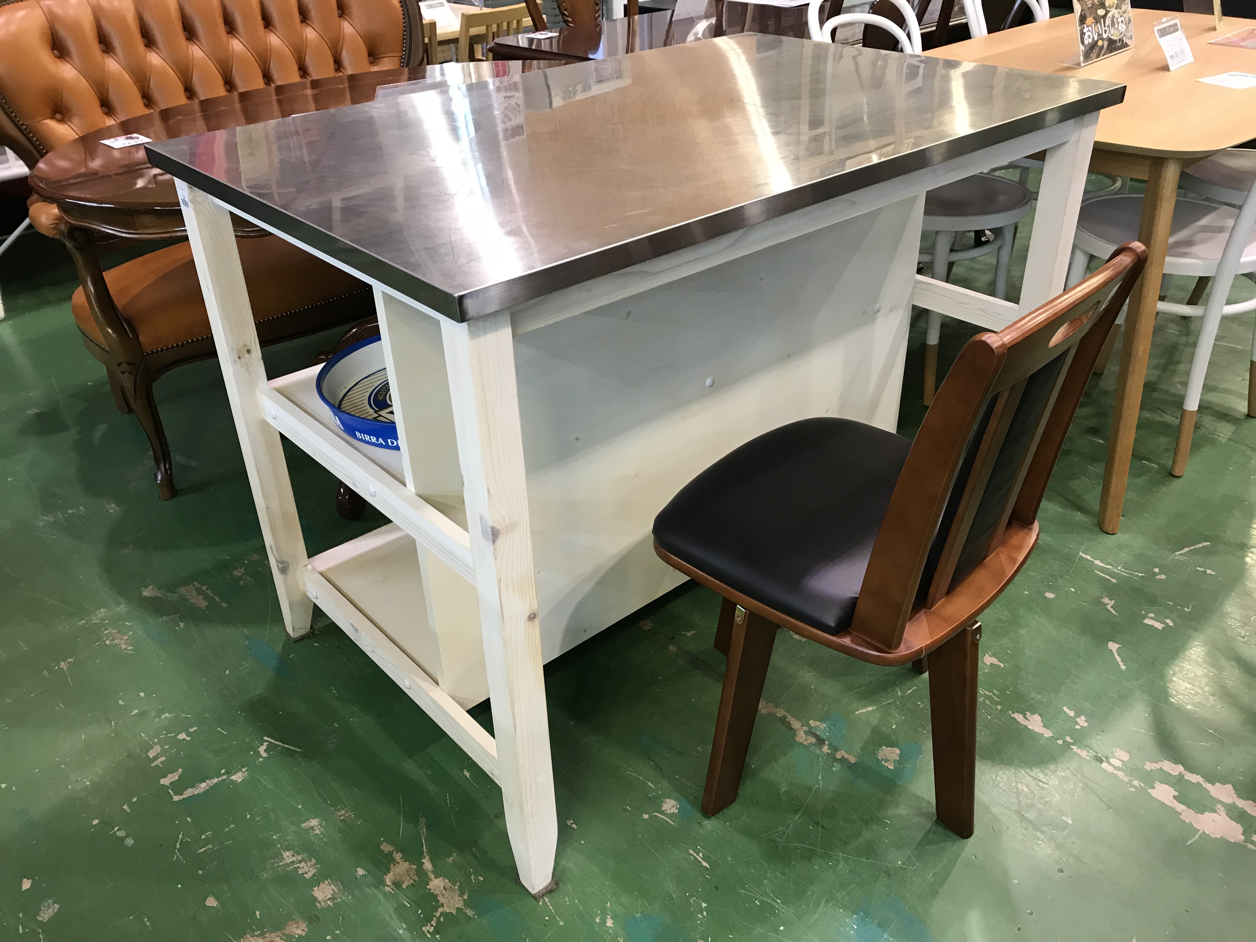 » ニトリのワークテーブル(シナモ12078WH ステン)入荷!! 家具専門リサイクルショップ愛品館八千代店 リサイクルショップ 中古品の