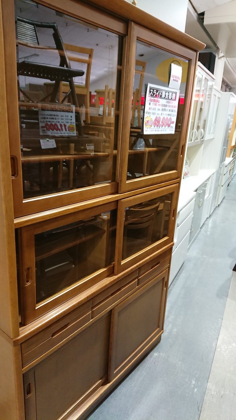 » karimokuカリモク｜スライド扉食器棚買取致しました｜愛品館千葉店 リサイクルショップ 中古品の買取は愛品倶楽部・愛品館