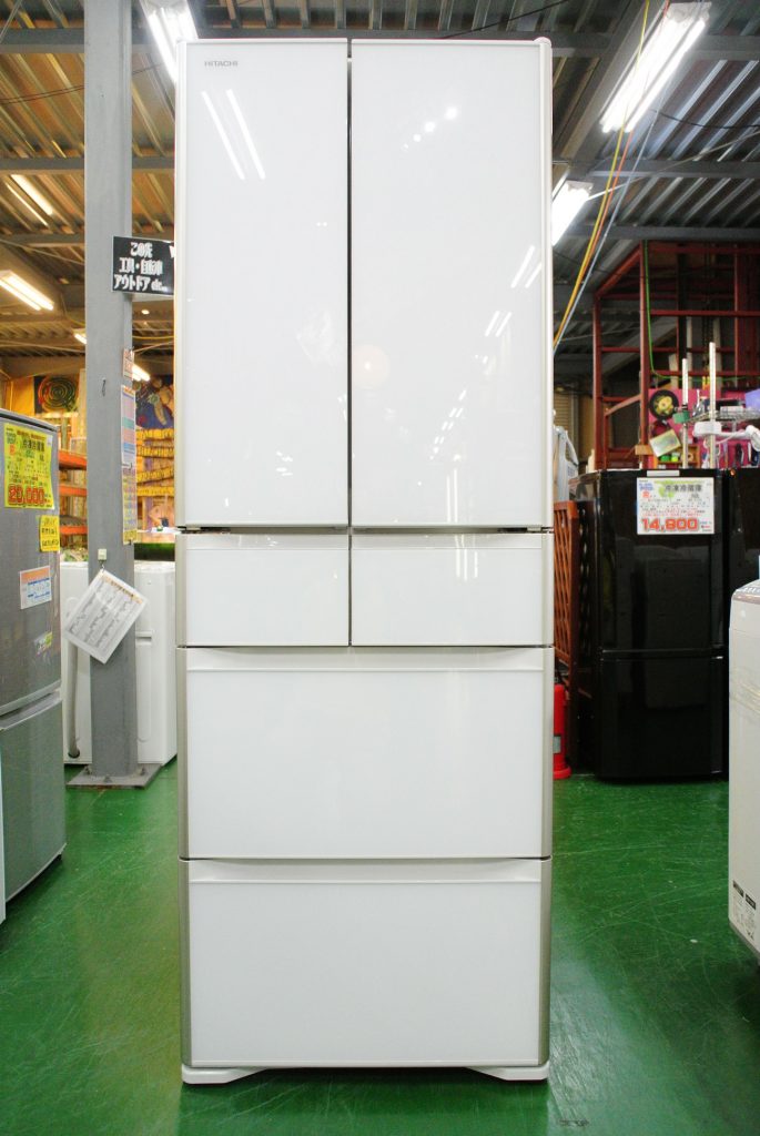 日立 6ドア冷蔵庫 R-XG4300H 2018年製430L。当店の不具合時返金保証6 