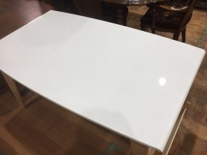 ニトリ（NITORI）　ブックラック付ベンチダイニング4点セット