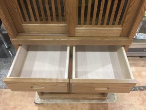 和風デザイン２枚扉食器棚 (5)