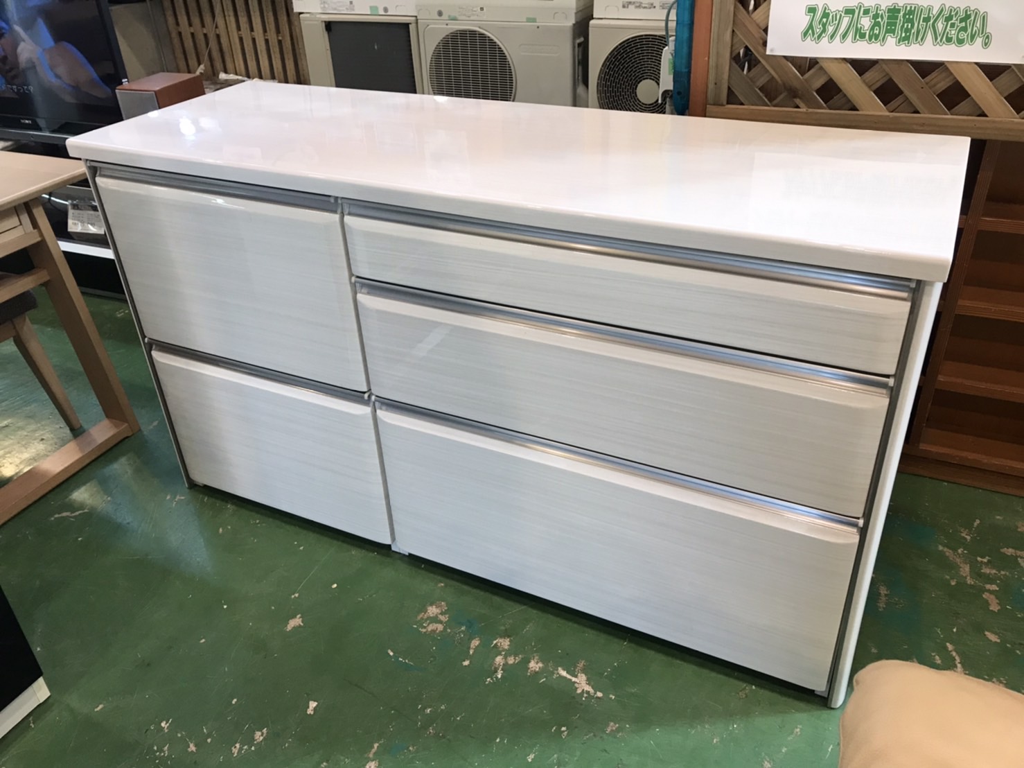 シギヤマ家具｜ワイドミドルキッチンボード｜MELVIN買取致しました｜愛 