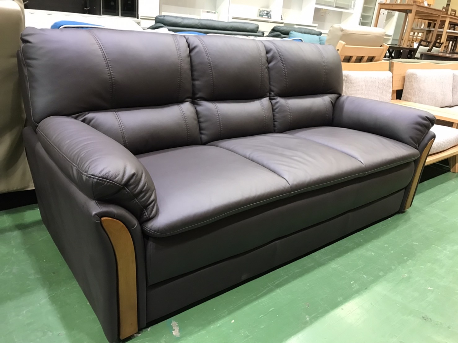 ニトリ｜3人掛本革ソファ｜TRADE KD買取致しました｜愛品館八千代店  