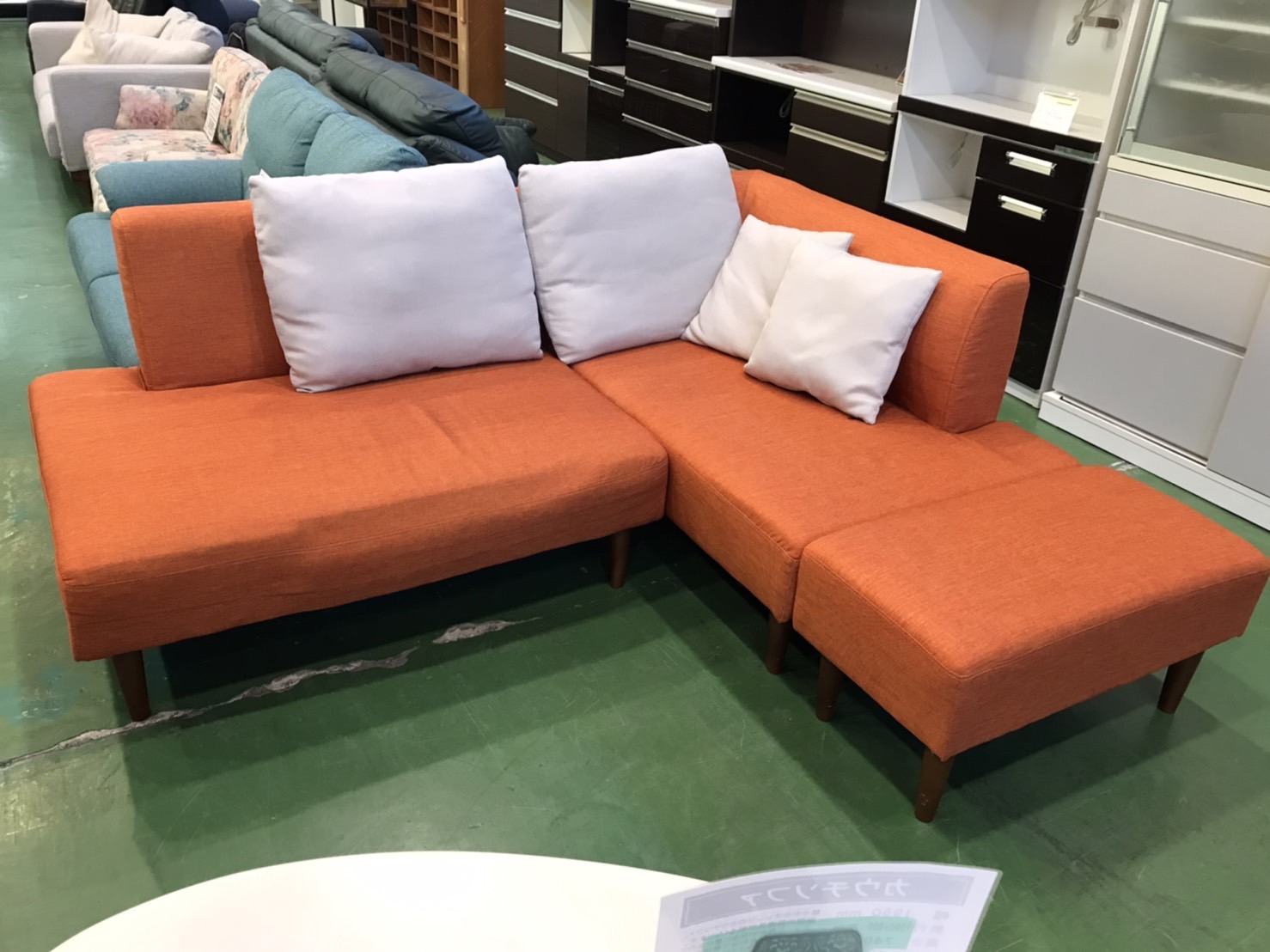 オレンジのカウチソファ買取致しました。愛品館八千代店 | リサイクル  
