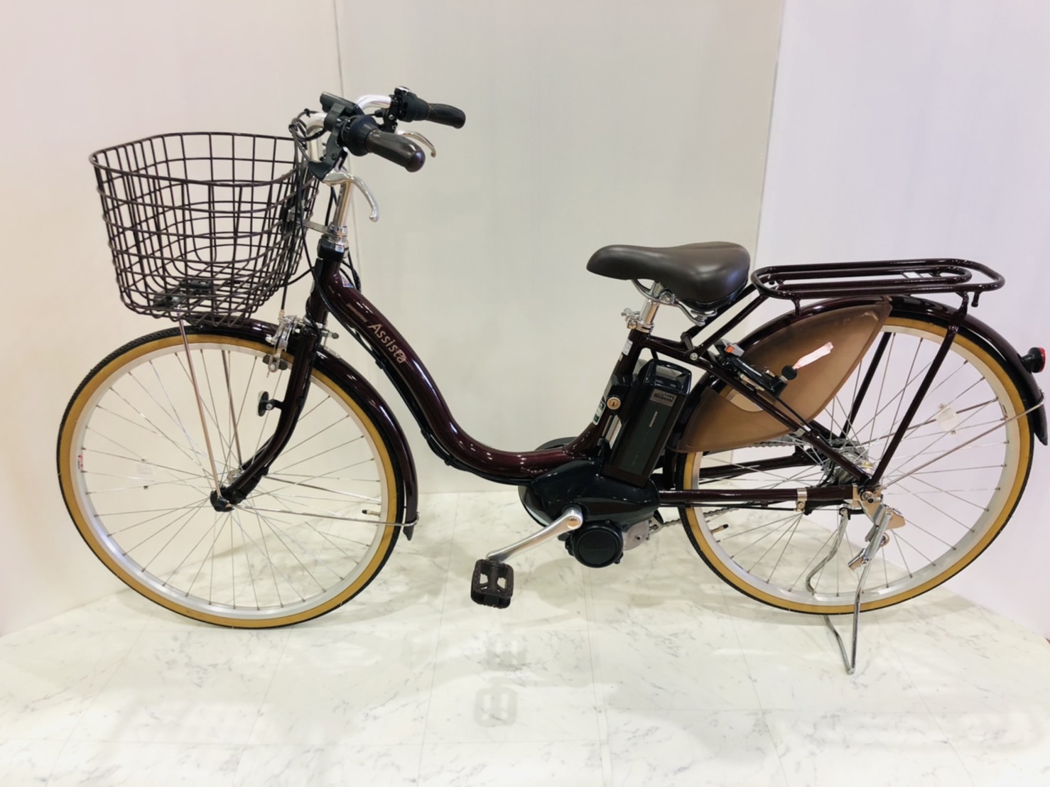 YAMAHA Assista 電動アシスト自転車 前カゴ付き （自転車  