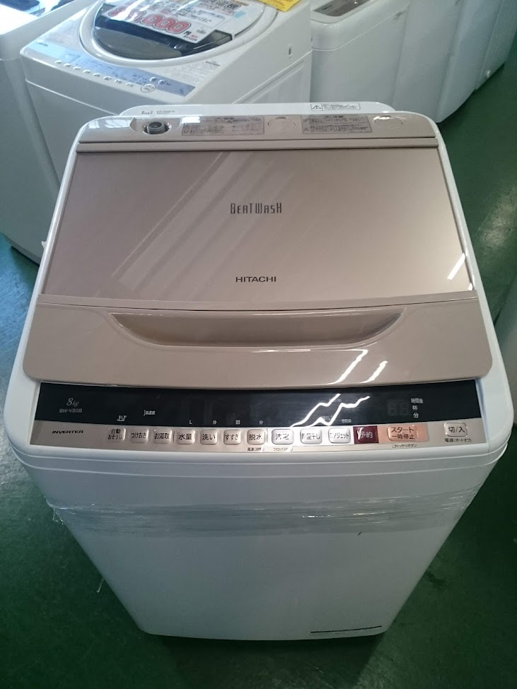 32％割引ホワイト系【限定製作】 HITACHI 全自動洗濯機 BW-V80B 8kg 2018 ② 洗濯機 生活家電ホワイト系-OTA.ON