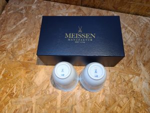 マイセン  波の戯れホワイト ビーカー