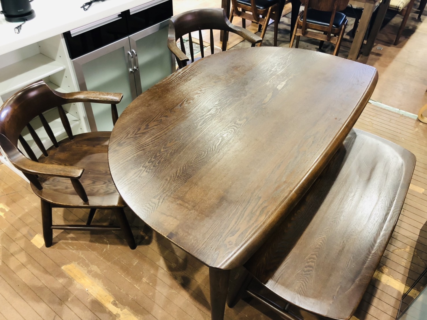 愛品館市原店】モンクスベンチ応接セット 初々しい 