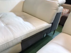 総本革のカウチソファ(白)買取致しました。愛品館八千代店 