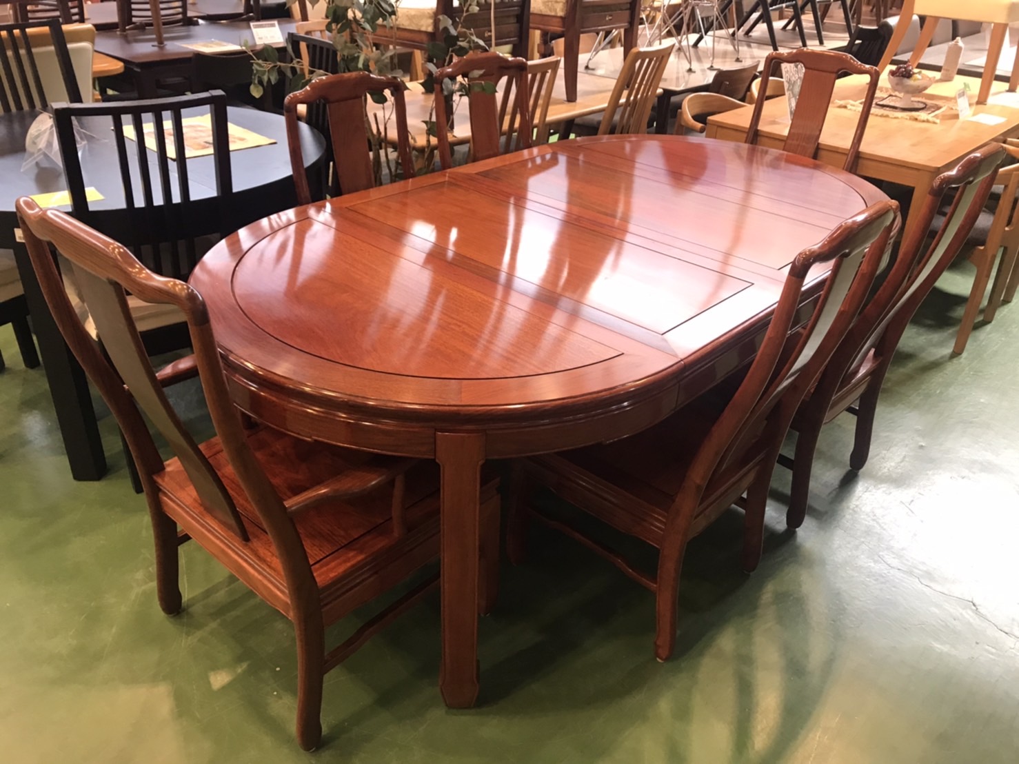 総花梨の伸長式ダイニング7点セット買取致しました。愛品館八千代店  