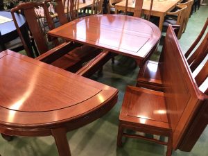 総花梨の伸長式ダイニング7点セット買取致しました。愛品館八千代店  