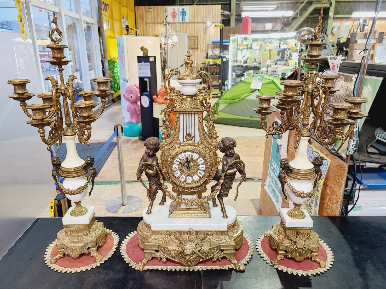 CROWN 大理石置時計 珍品 大理石 置時計買取致しました｜リサイクル 