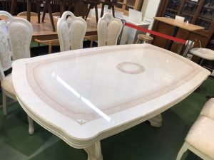 サルタレッリ・モビリの伸長式ダイニング7点セット(アマルフィシリーズ  