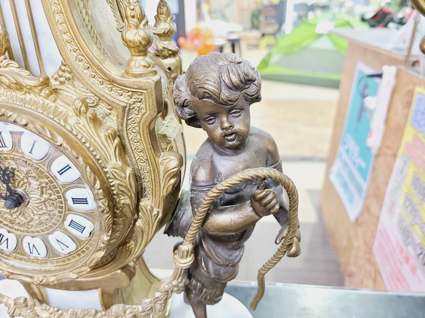 売り切り☆アンティーク イタリア製 置時計/Imperial インペリアル 