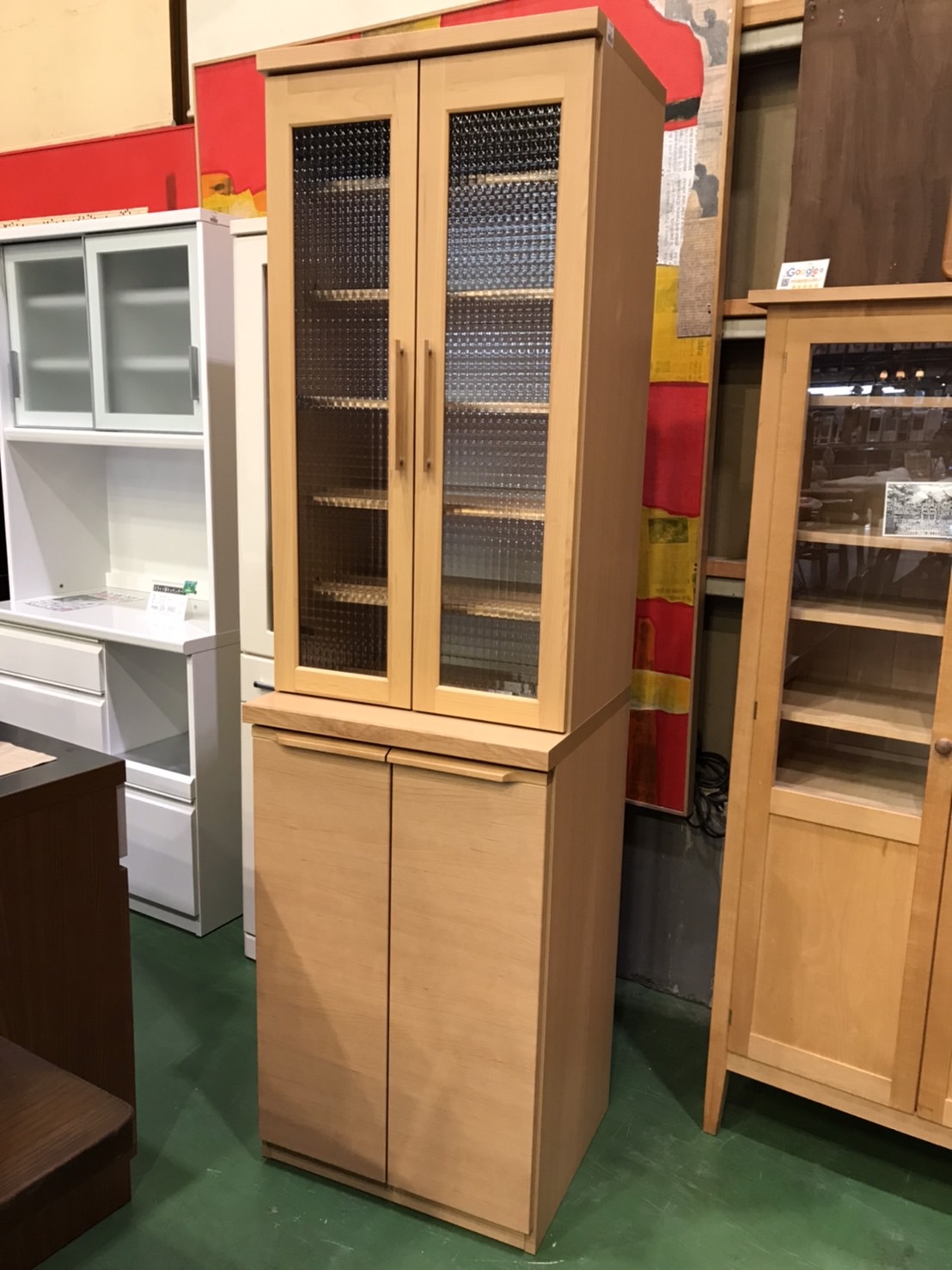 2枚扉食器棚(木目)買取致しました。愛品館八千代店 | リサイクル 