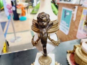 西洋美術 Imperial インペリアル イタリア 天使大理石 置時計11