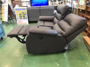 愛品館八千代店】3人掛 電動本革 リクライニングソファ ②