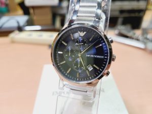 エンポリオ アルマーニ EMPORIO ARMANI レナート メンズ ブルー  AR11164腕時計