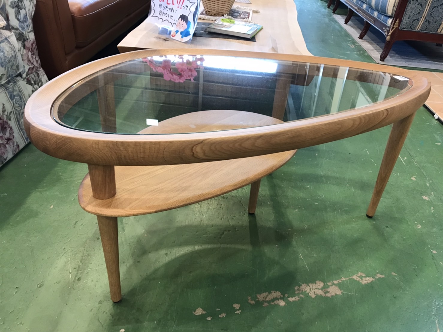 愛品館八千代店】マルニ木工 地中海 ソファテーブル コンソール 
