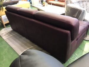 イタリア製｜3人掛ソファ｜総本革｜ワインレッド買取致しました｜愛品  