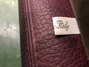 イタリア製｜3人掛ソファ｜総本革｜ワインレッド買取致しました｜愛品  