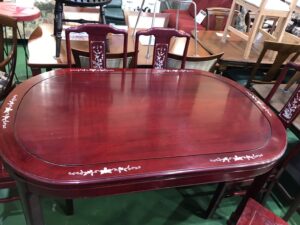 総花梨｜螺鈿細工｜ダイニング7点SET買取致しました｜愛品館八千代店  