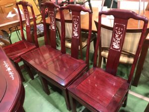 総花梨｜螺鈿細工｜ダイニング7点SET買取致しました｜愛品館八千代店  