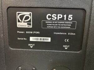 愛品館八千代店】CLASSIC PRO CSP15 PAスピーカー 2本セット