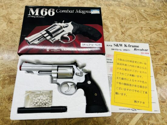 タナカ S&W M66 コンバットマグナム 4インチ ステンレスHW ガスガン 買取致しました