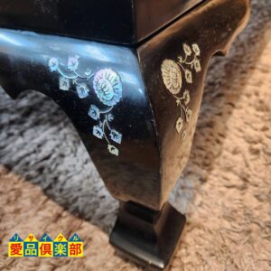 螺鈿細工 漆塗り仕上げ 鳳鳳柄 座卓 (天板ガラス付) 入荷！愛品倶楽部  