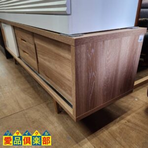 LOWYA 大川家具 北欧風 1枚スライド扉ミドルテレビ台 70V型対応 入荷 