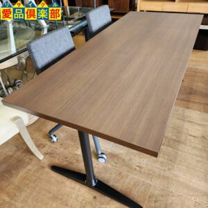 愛品倶楽部柏店】oliver コンセント4個付 突板天板スチール脚テーブル 