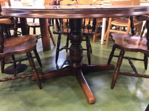 飛騨産業｜穂高｜円卓ダイニング5点セット買取致しました｜愛品館  
