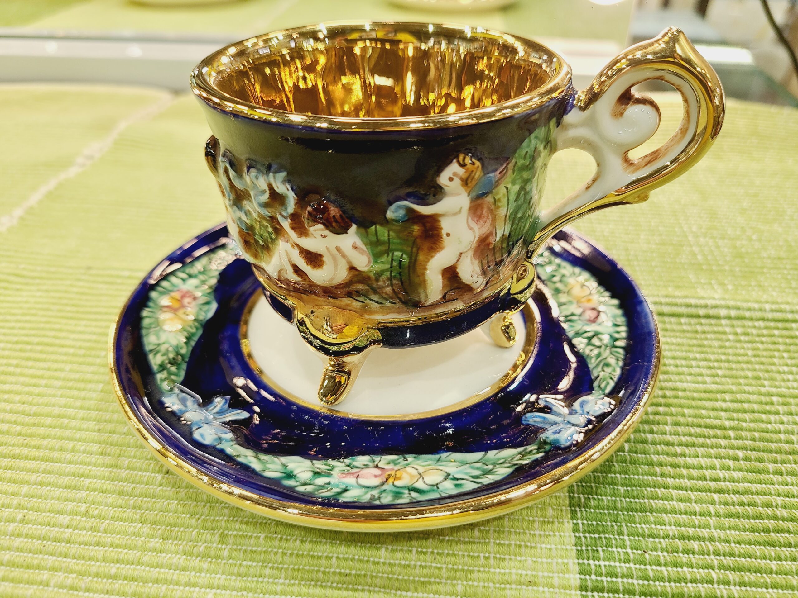 超 カポディモンテ カップ＆ソーサー アンティーク Capodimonte  