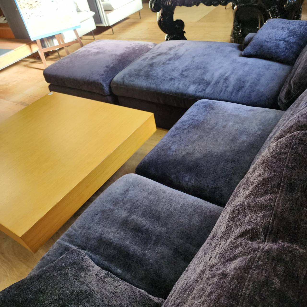愛品倶楽部柏店】ニトリ オットマン式布張りカウチソファ NポケットA7