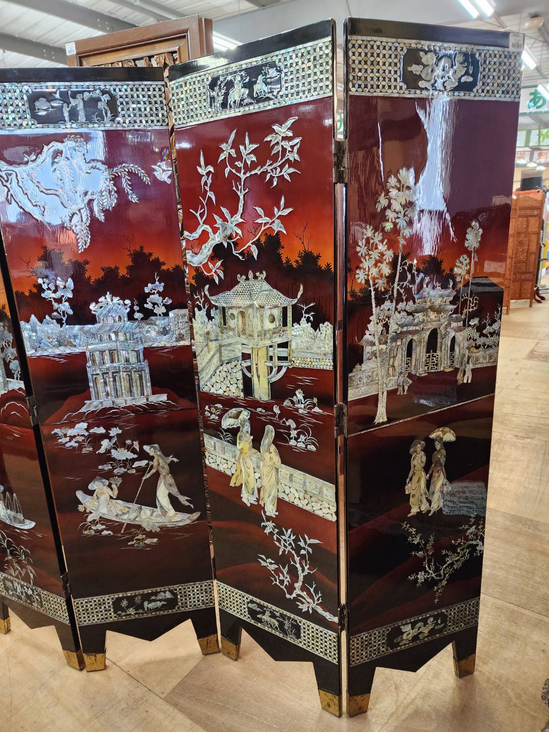 6連 螺鈿細工衝立 販売中！愛品倶楽部柏店 | リサイクルショップ 中古 