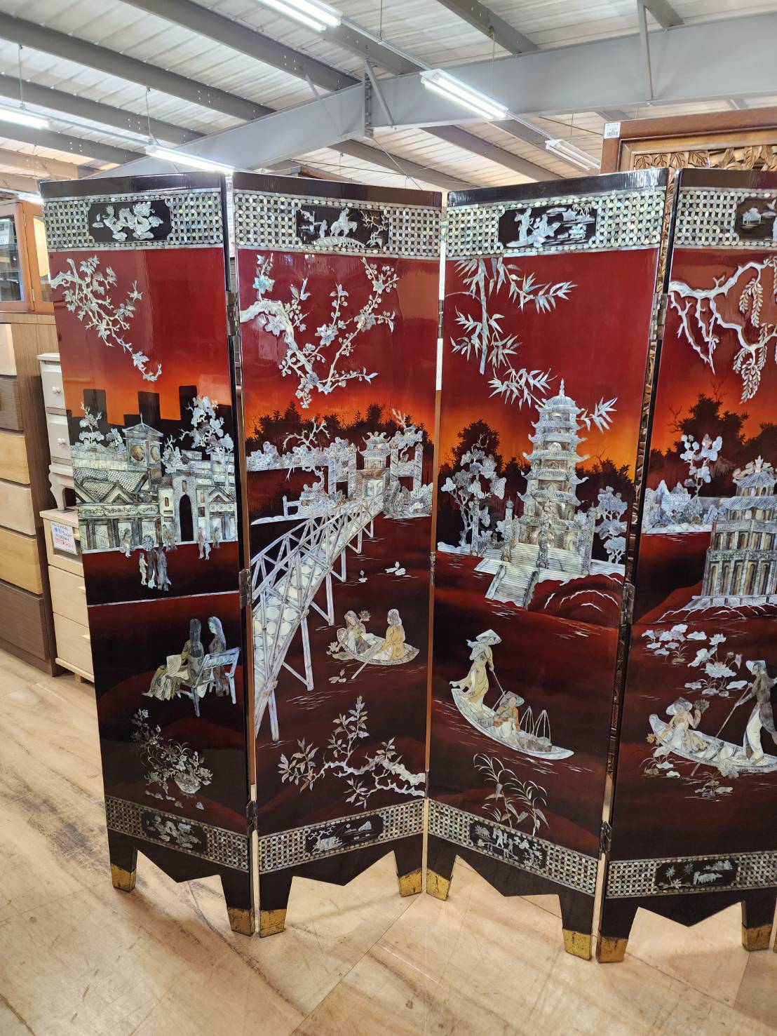 6連 螺鈿細工衝立 販売中！愛品倶楽部柏店 | リサイクルショップ 中古  
