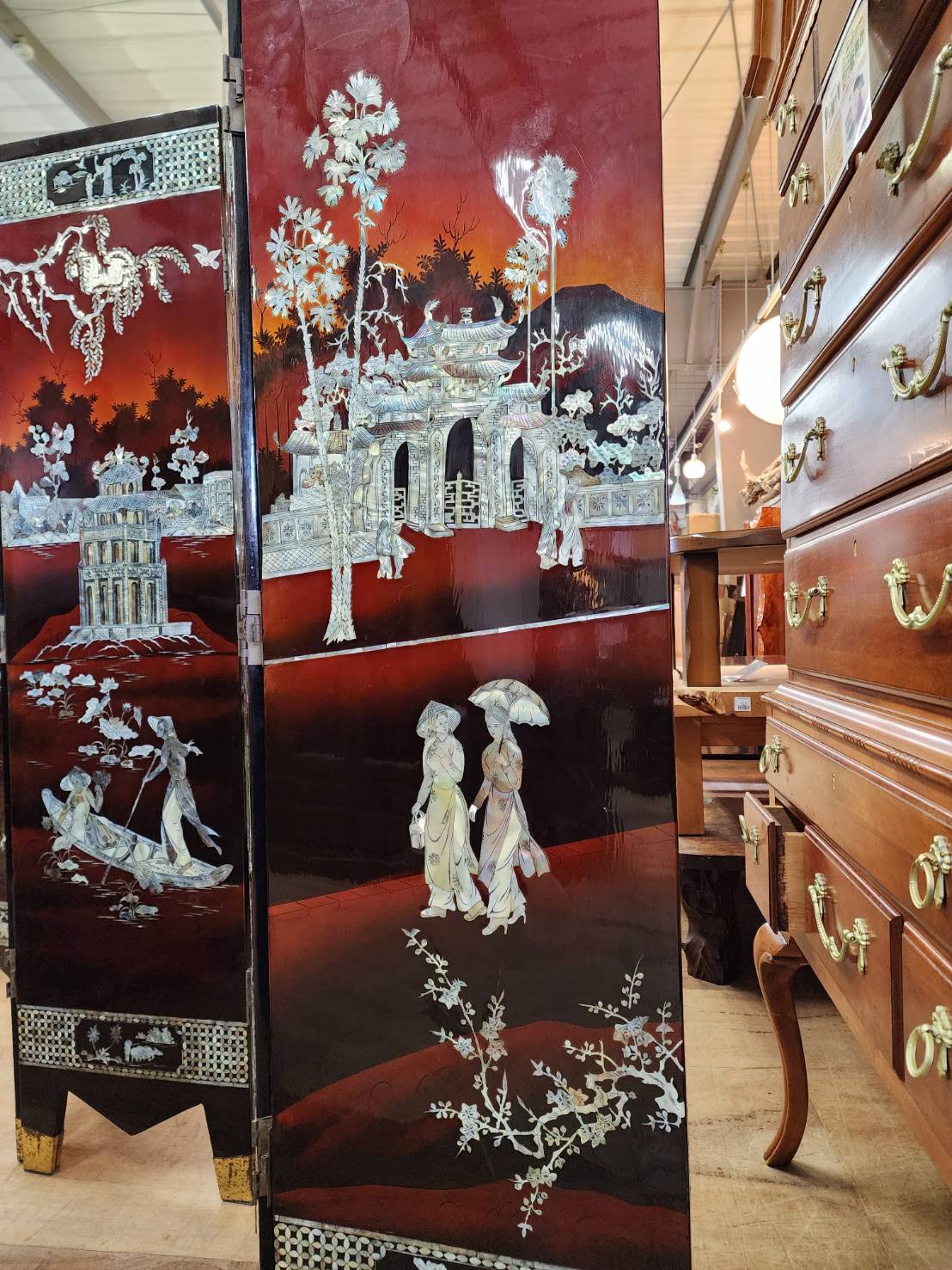 6連 螺鈿細工衝立 販売中！愛品倶楽部柏店 | リサイクルショップ 中古  