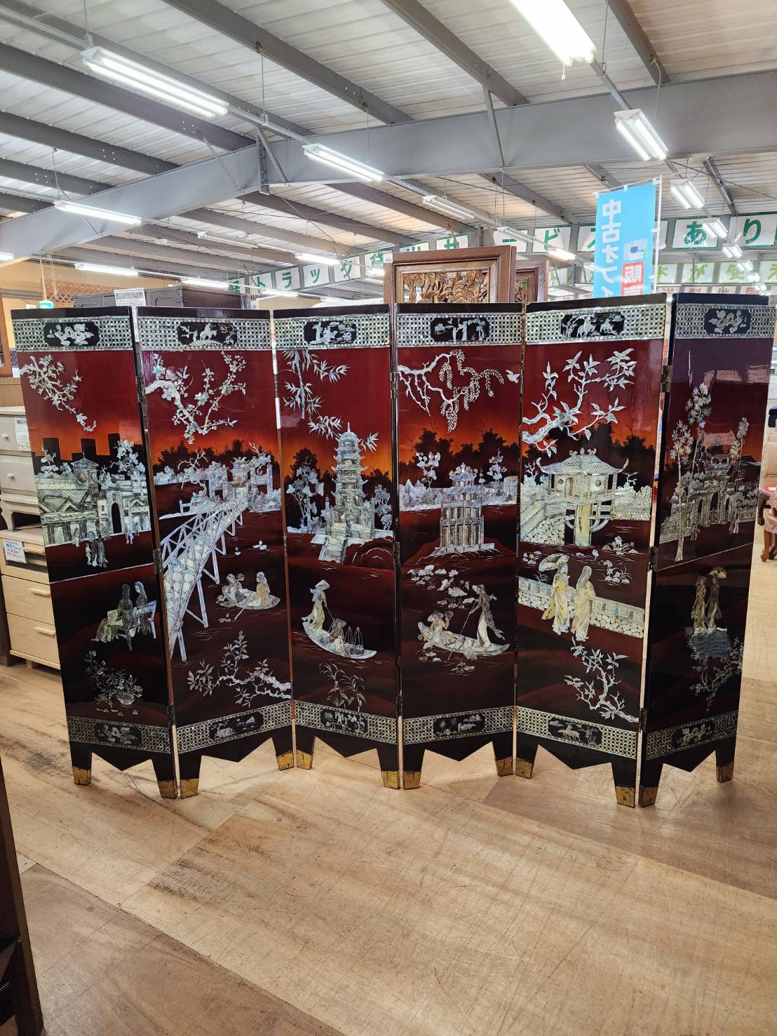 6連 螺鈿細工衝立 販売中！愛品倶楽部柏店 | リサイクルショップ 中古  